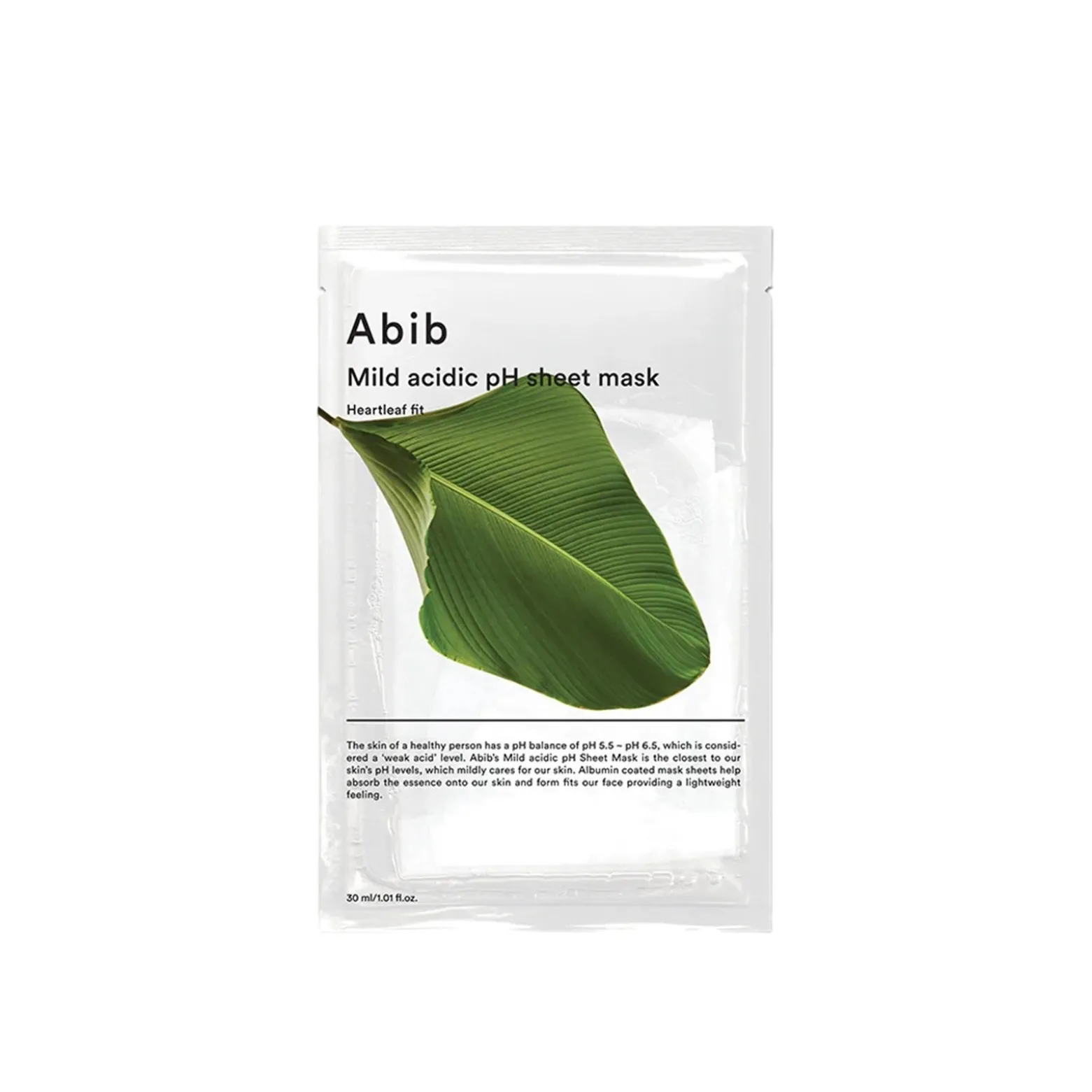 Abib Mild Acidic pH Sheet Mask Heartleaf Fit 30ml (1.01floz)