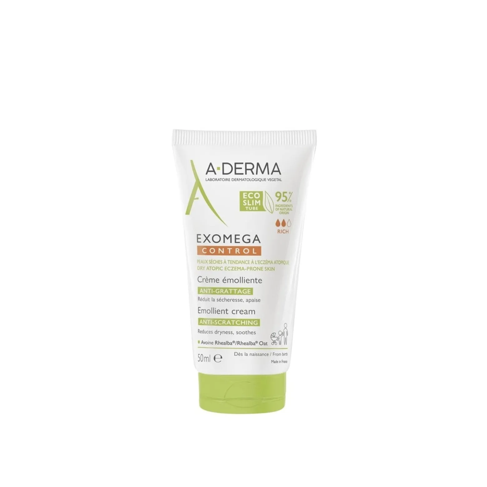 A-Derma Exomega Control Emollient Cream 50ml (1.69floz)