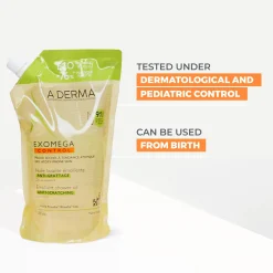 A-Derma Exomega Control Emollient Shower Oil Refill 500ml (16.9floz)
