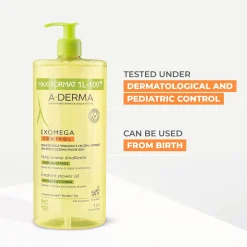 A-Derma Exomega Control Emollient Shower Oil 1L (33.8floz)