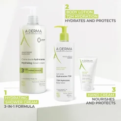 A-Derma 72h Hydration Body Lotion 400ml (13.5floz)