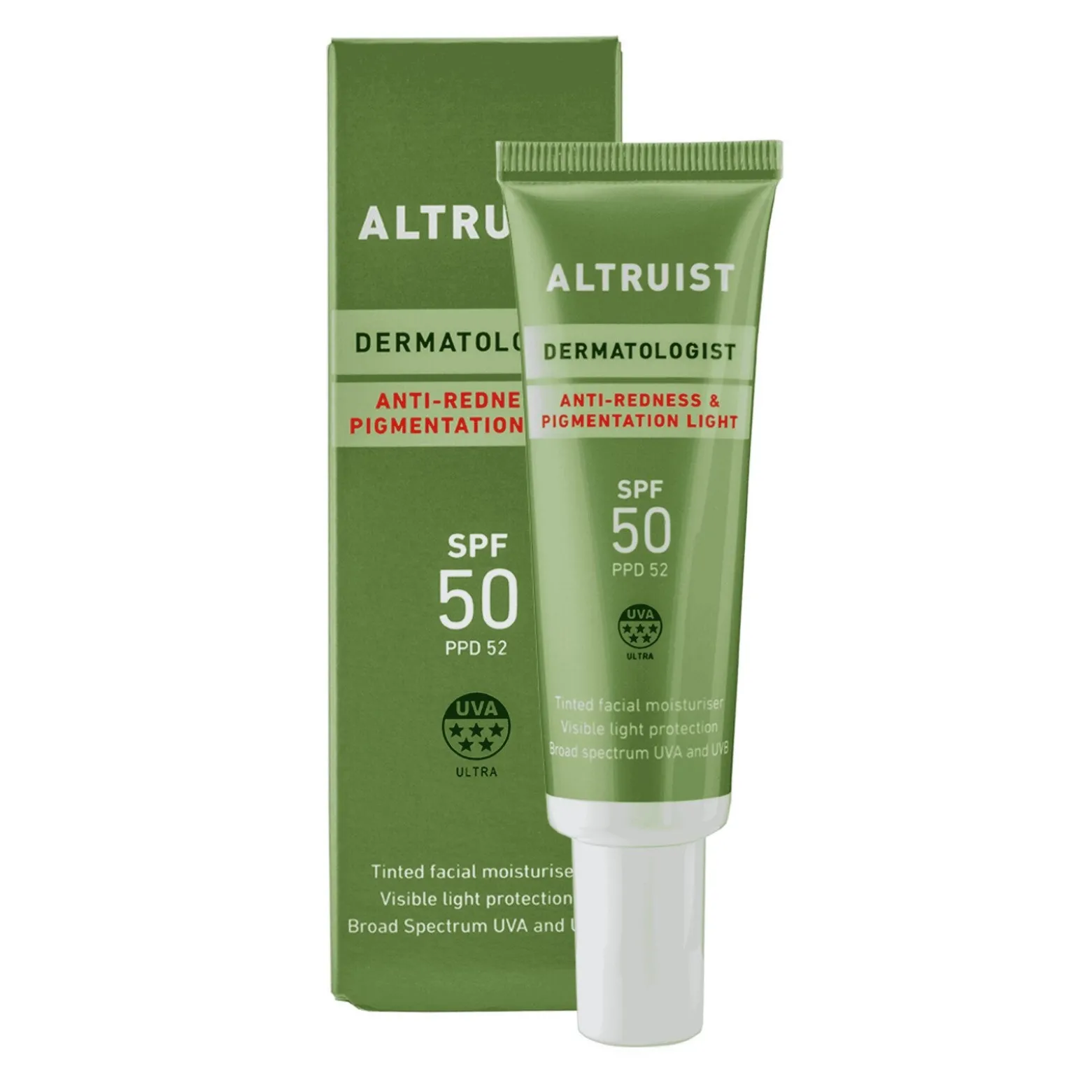 Altruist Dermatologist Anti-Redness & Pigmentation Light Tinted Facial Moisturizer SPF50 30ml (1floz)