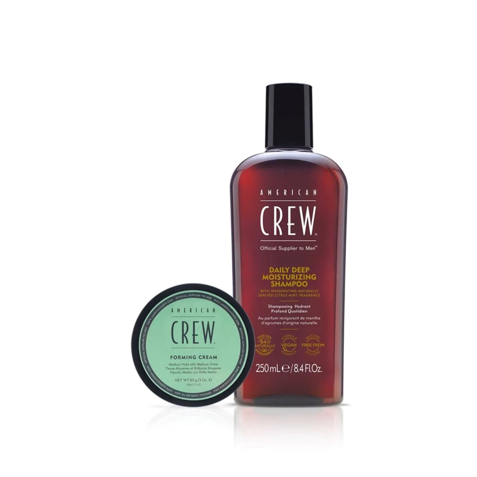American Crew Forming Cream and Daily Deep Moisturizing Shampoo Set