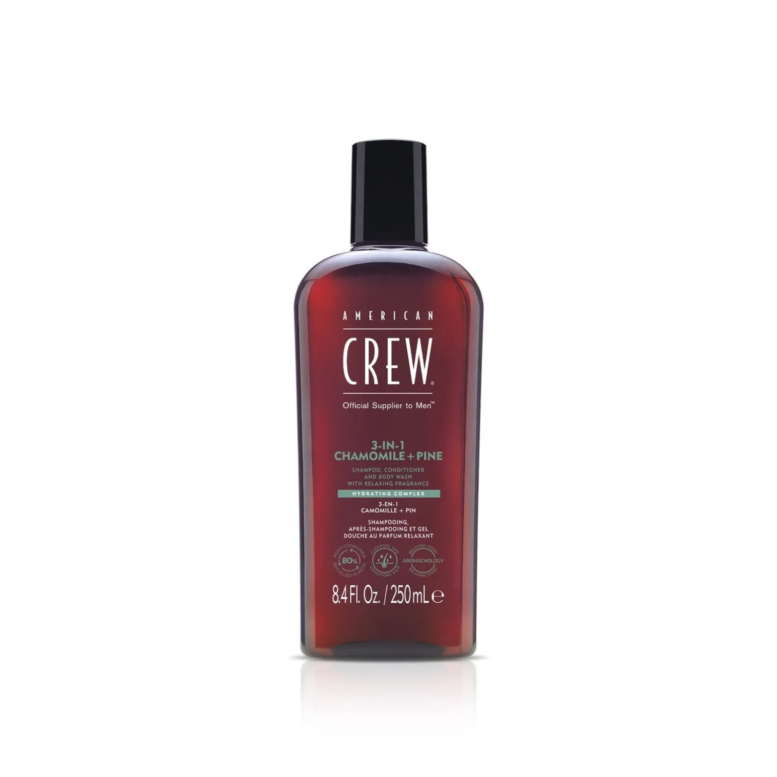 American Crew 3-In-1 Chamomile + Pine Shampoo, Conditioner and Body Wash 250ml (8.4floz)