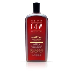 American Crew 3-In-1 Ginger + Tea Shampoo, Conditioner and Body Wash 1L (33.8floz)