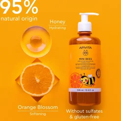 APIVITA Mini Bees Gentle Kids Shower Gel 500ml (16.9floz)