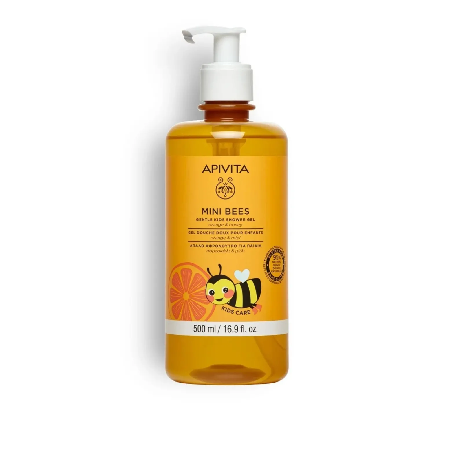 APIVITA Mini Bees Gentle Kids Shower Gel 500ml (16.9floz)