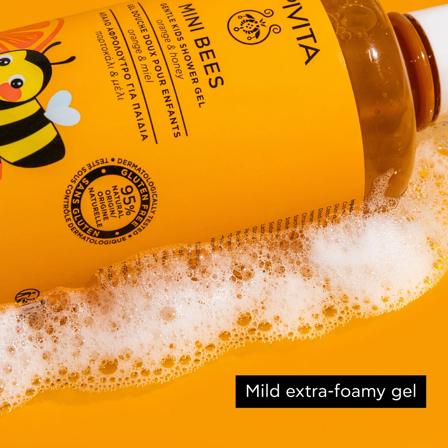 APIVITA Mini Bees Gentle Kids Shower Gel 500ml (16.9floz)