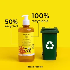 APIVITA Mini Bees Gentle Kids Hair & Body Wash Calendula & Honey 500ml (16.9floz)