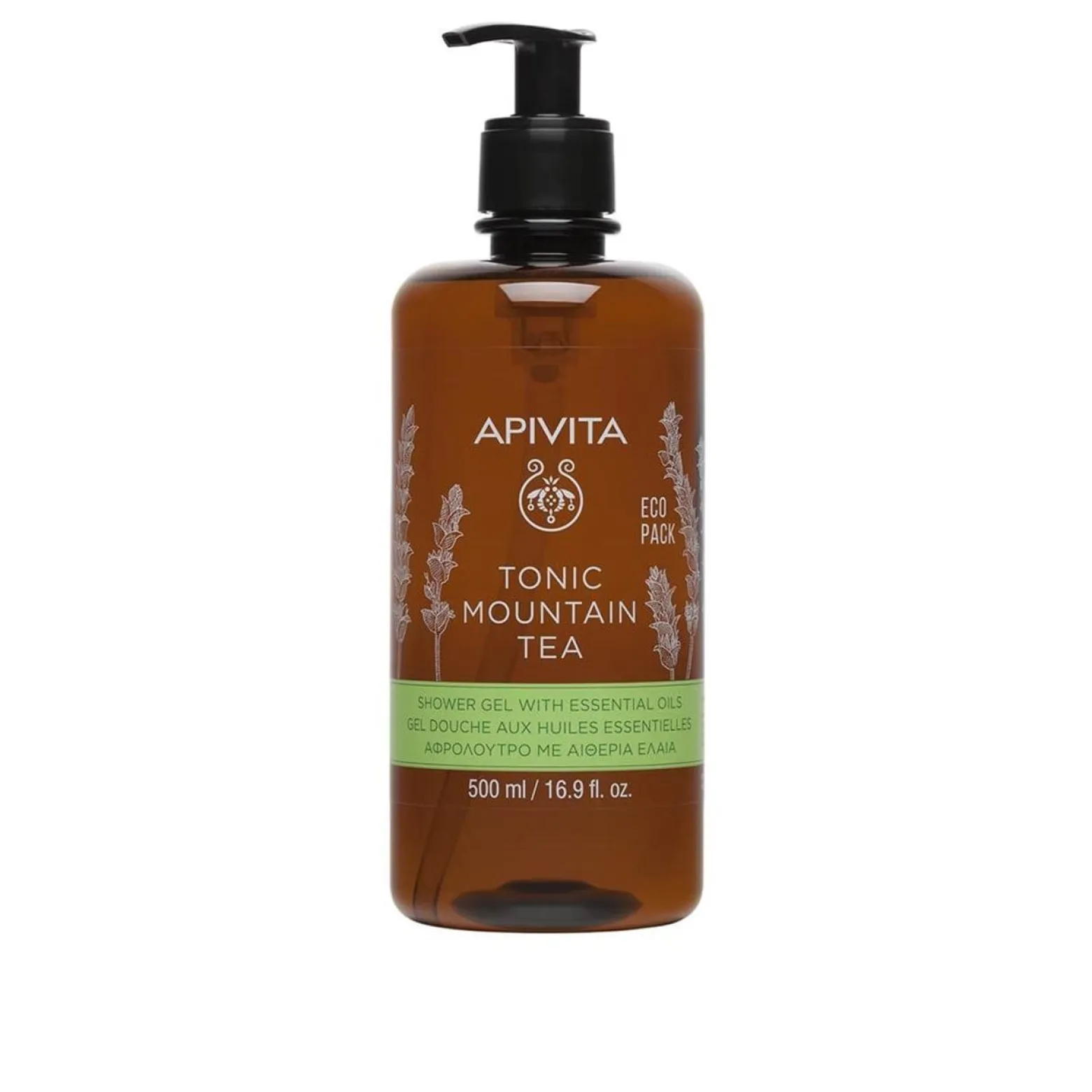 APIVITA Tonic Mountain Tea Shower Gel Essential Oils 500ml (16.91floz)