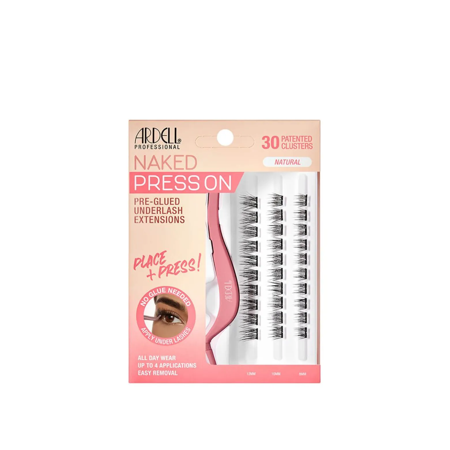 Ardell Naked Press on Pre-Glued Underlash Extensions Natural x30