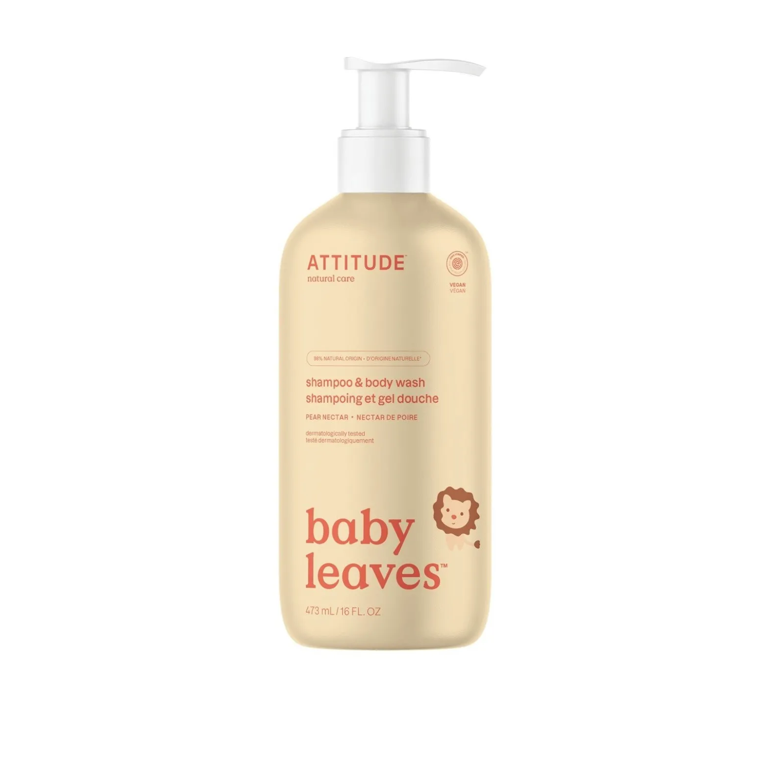 ATTITUDE Baby Leaves Shampoo & Body Wash Pear Nectar 473ml (16floz)