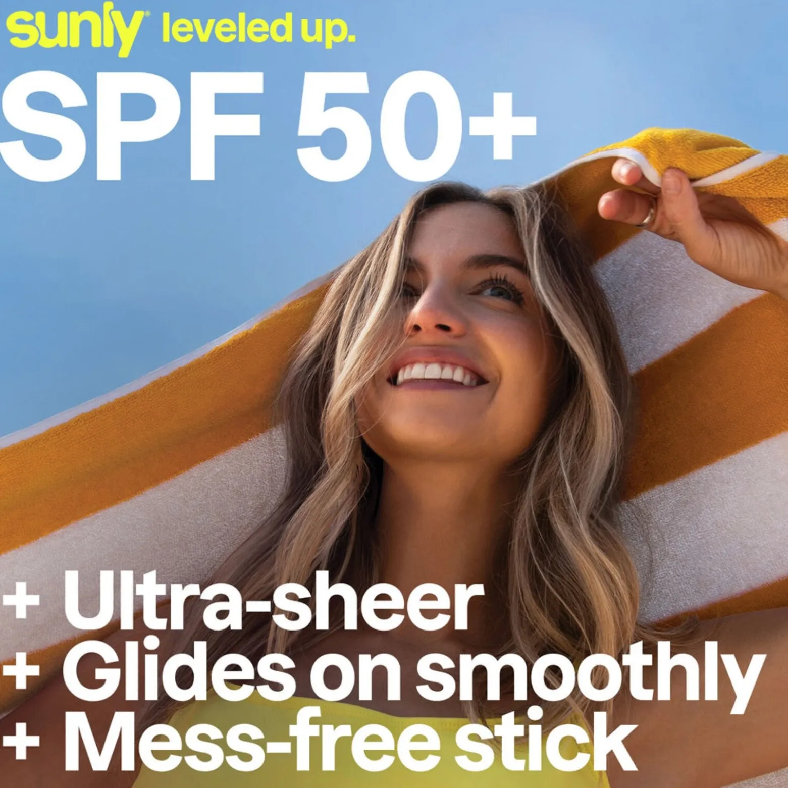ATTITUDE Sunly Mineral Sunscreen Stick SPF50+ Tropical Coco 60g (2.1oz)