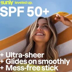 ATTITUDE Sunly Unscented Mineral Sunscreen Stick SPF50+ 60g (2.1oz)