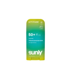ATTITUDE Sunly Unscented Mineral Sunscreen Stick SPF50+ 60g (2.1oz)