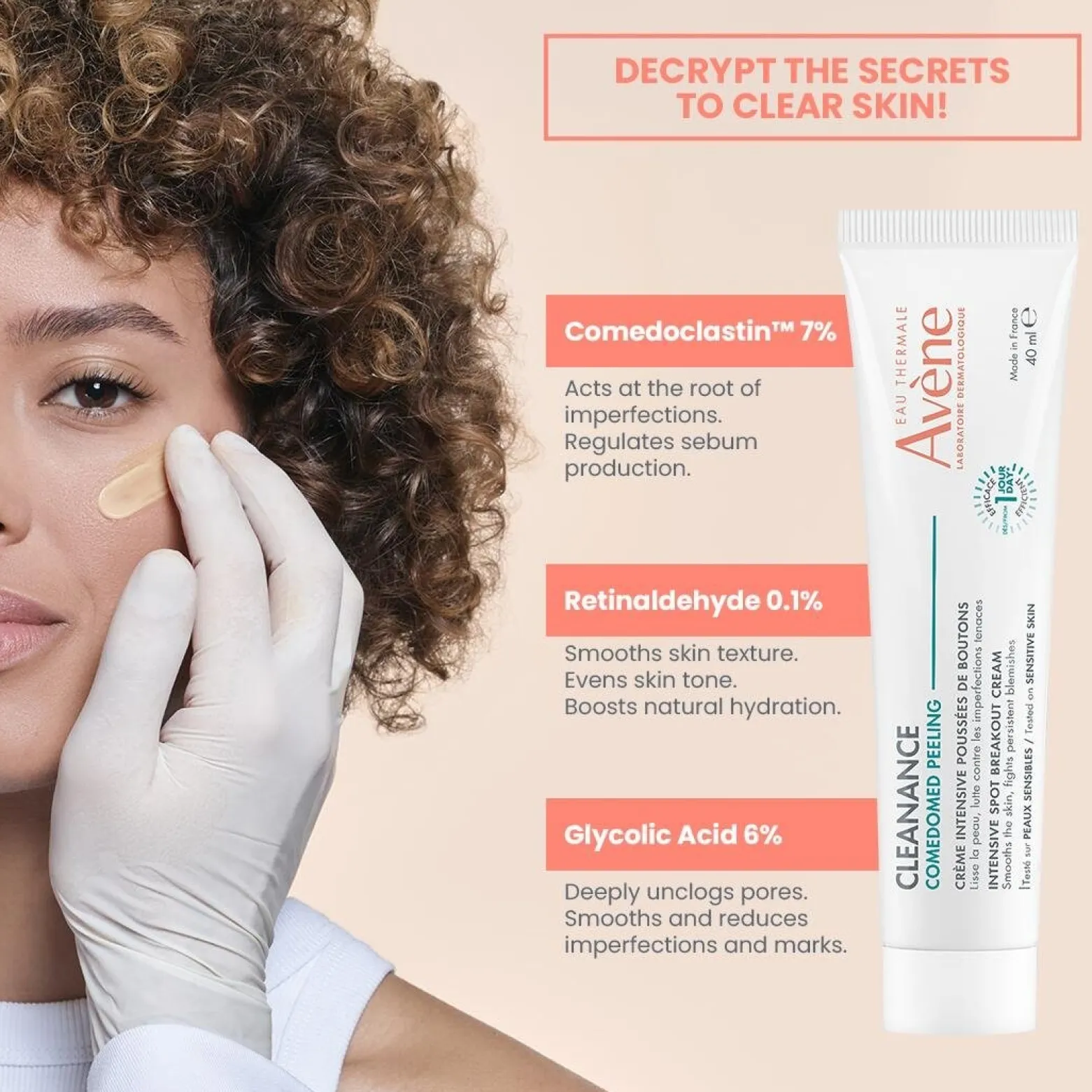 Avène Cleanance Comedomed Peeling Intensive Spot Breakout Cream Acne 40ml (1.35floz)