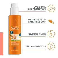 Avène Sun Very High Protection Resistant Sunscreen Spray for Children SPF50+ 200ml (6.76floz)