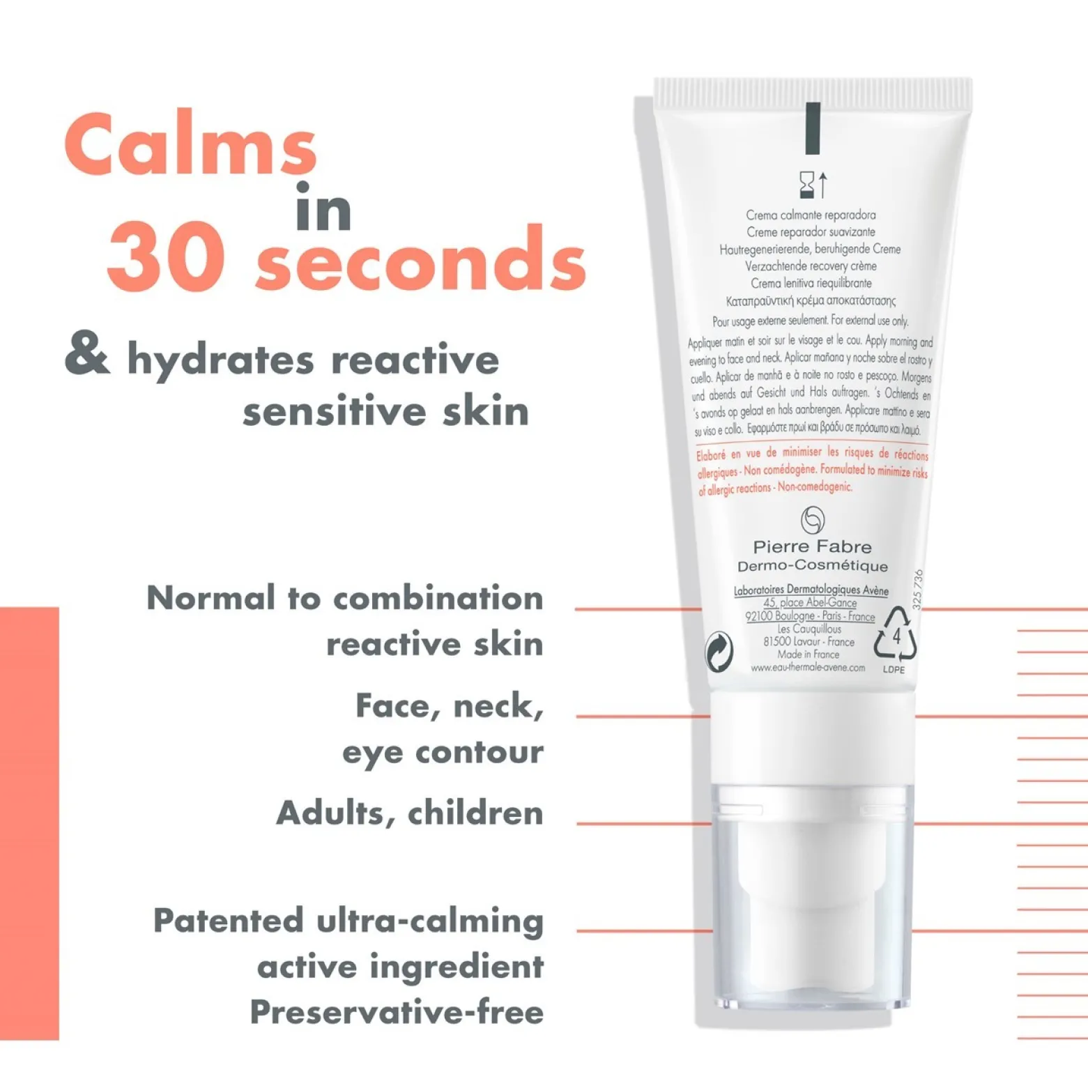 Avène Tolérance Control Soothing Skin Recovery Cream Reactive Skin 40ml (1.35floz)