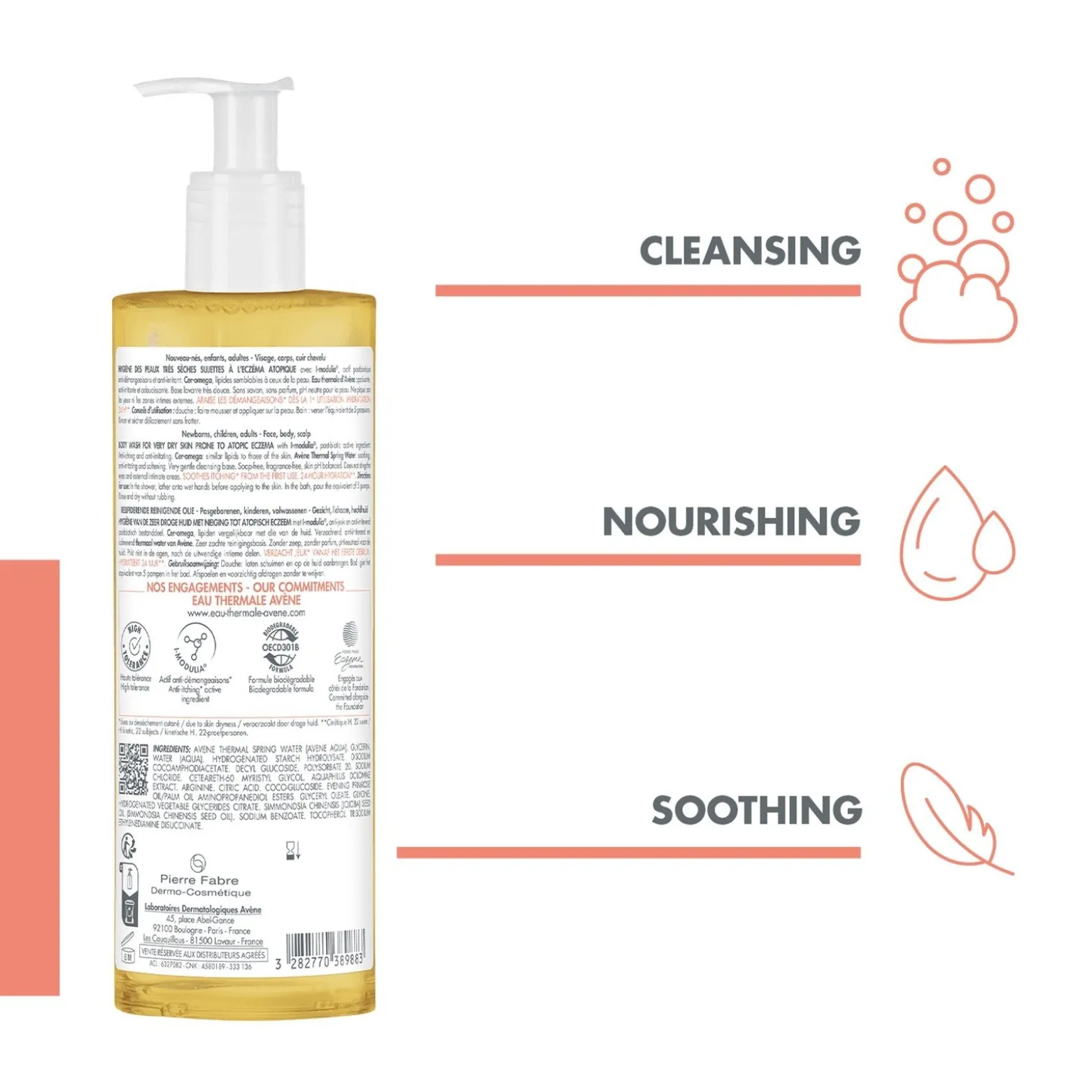 Avène XeraCalm A.D Lipid-Replenishing Cleansing Oil 750ml (25.3floz)