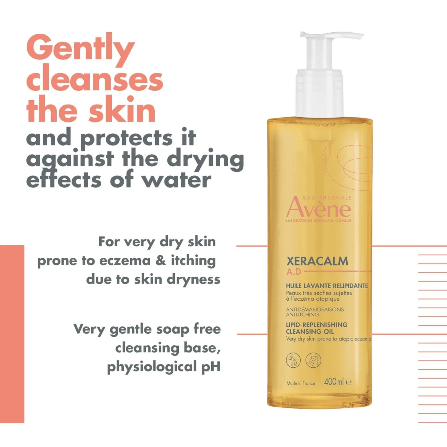 Avène XeraCalm A.D Lipid-Replenishing Cleansing Oil 750ml (25.3floz)