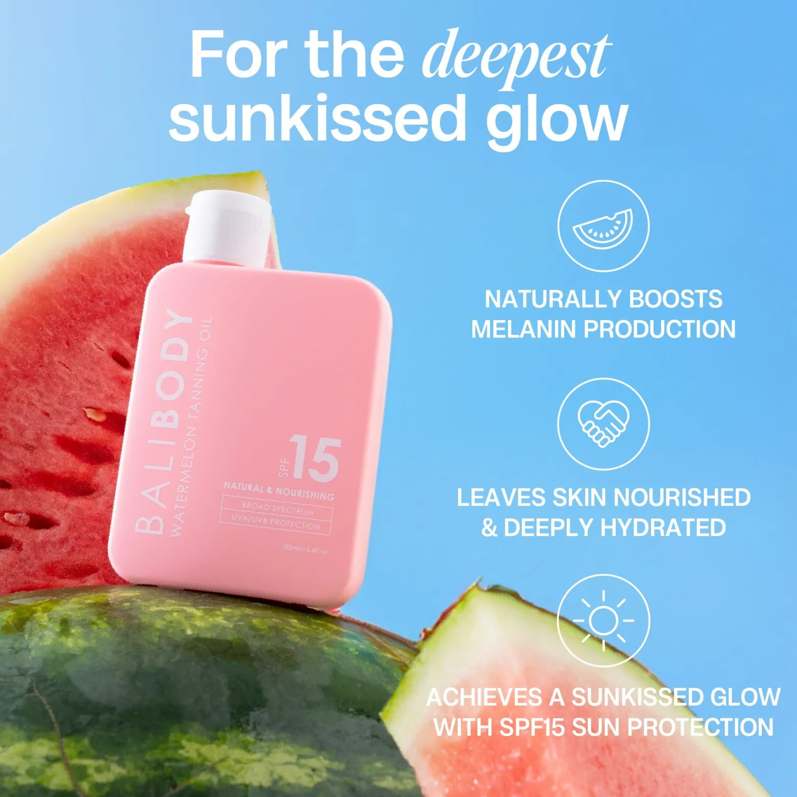 Bali Body Watermelon Tanning Oil SPF15 100ml (3.4floz)