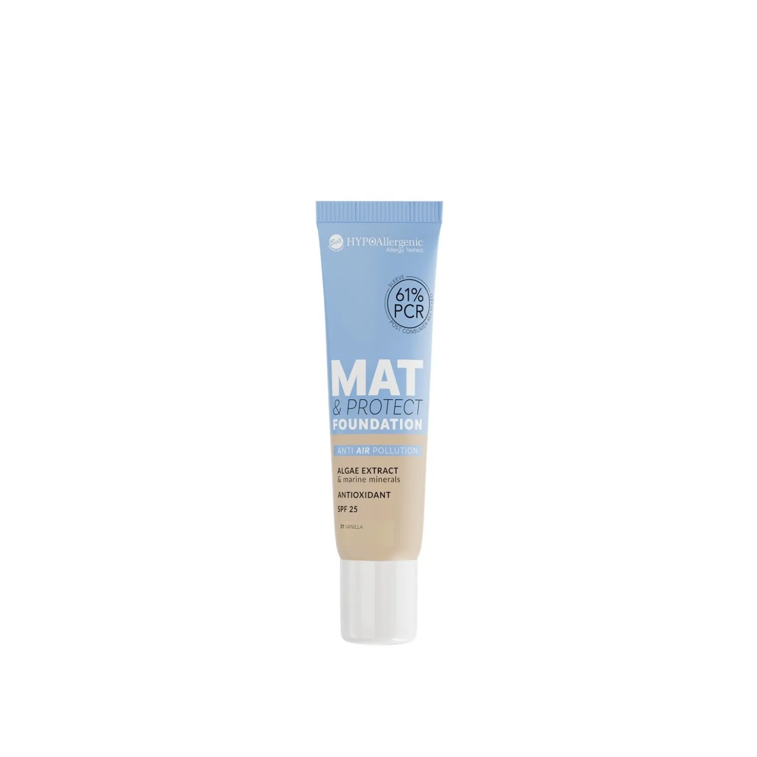 Bell HYPOAllergenic Mat & Protect Foundation SPF25 01 Vanilla 30g (1.05oz)