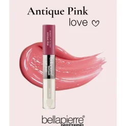 Bellapierre Cosmetics Sheer Lip Gloss & Clear Glass Duo Antique Pink 7ml (0.24floz)