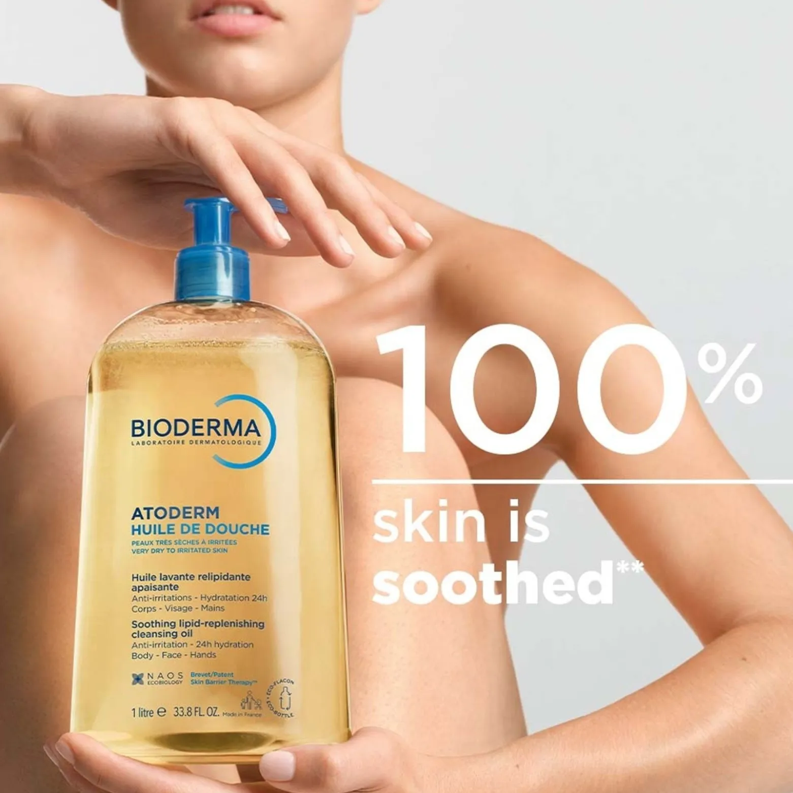 Bioderma Atoderm Huile de Douche Soothing Lipid-Replenishing Cleansing Oil 1L (33.8floz)