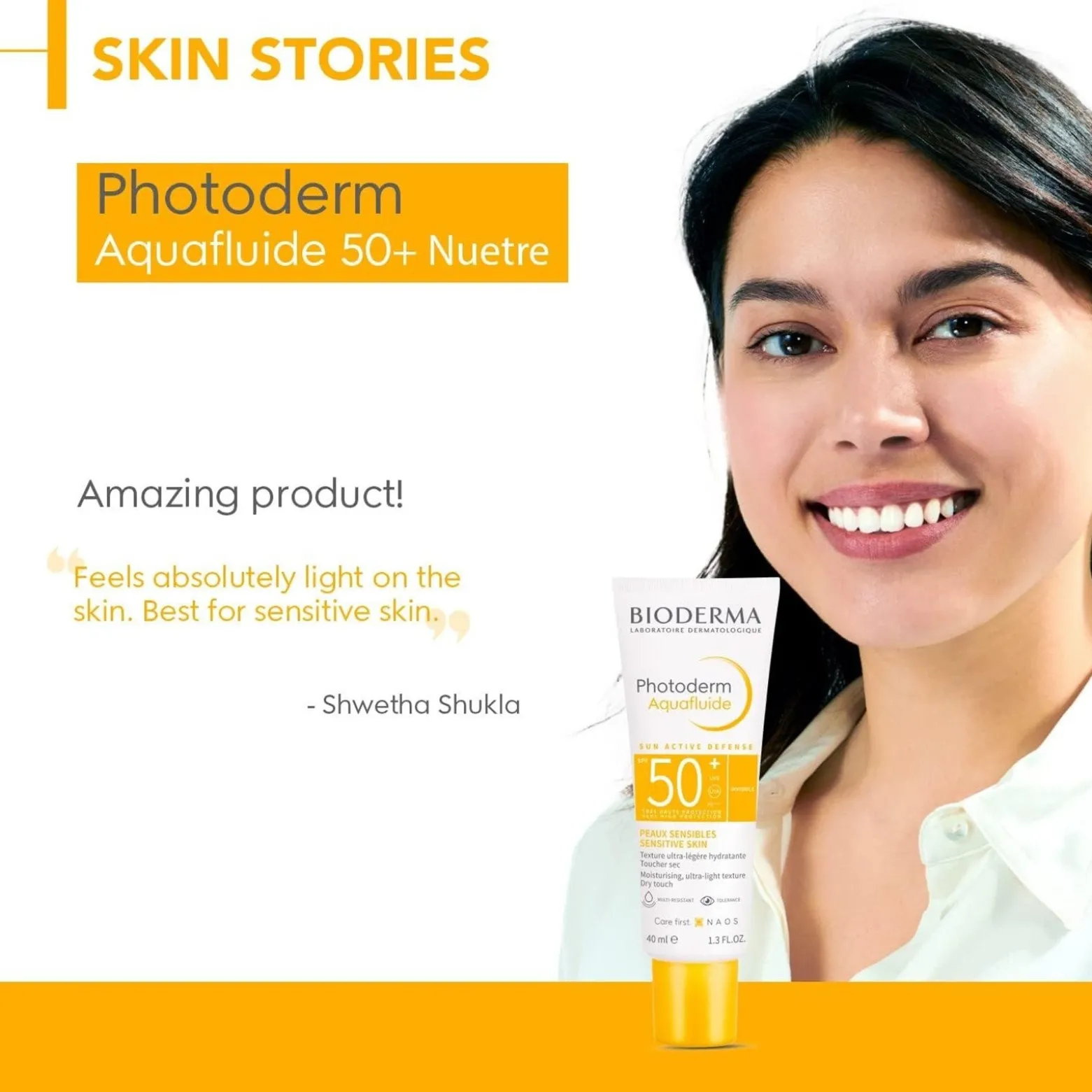 Bioderma Photoderm Aquafluide Invisible Sensitive Skin SPF50+ Sunscreen 40ml (1.3floz)