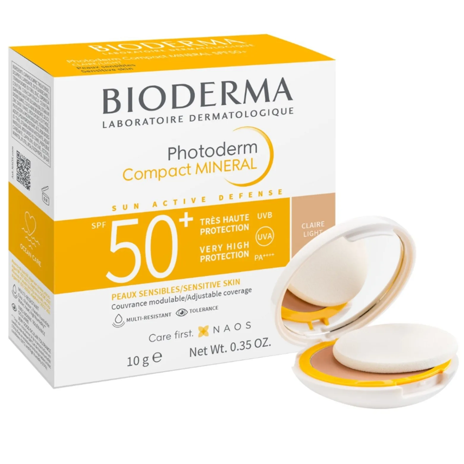 Bioderma Photoderm Compact Mineral Sunscreen SPF50+ Claire 10g (0.35oz)
