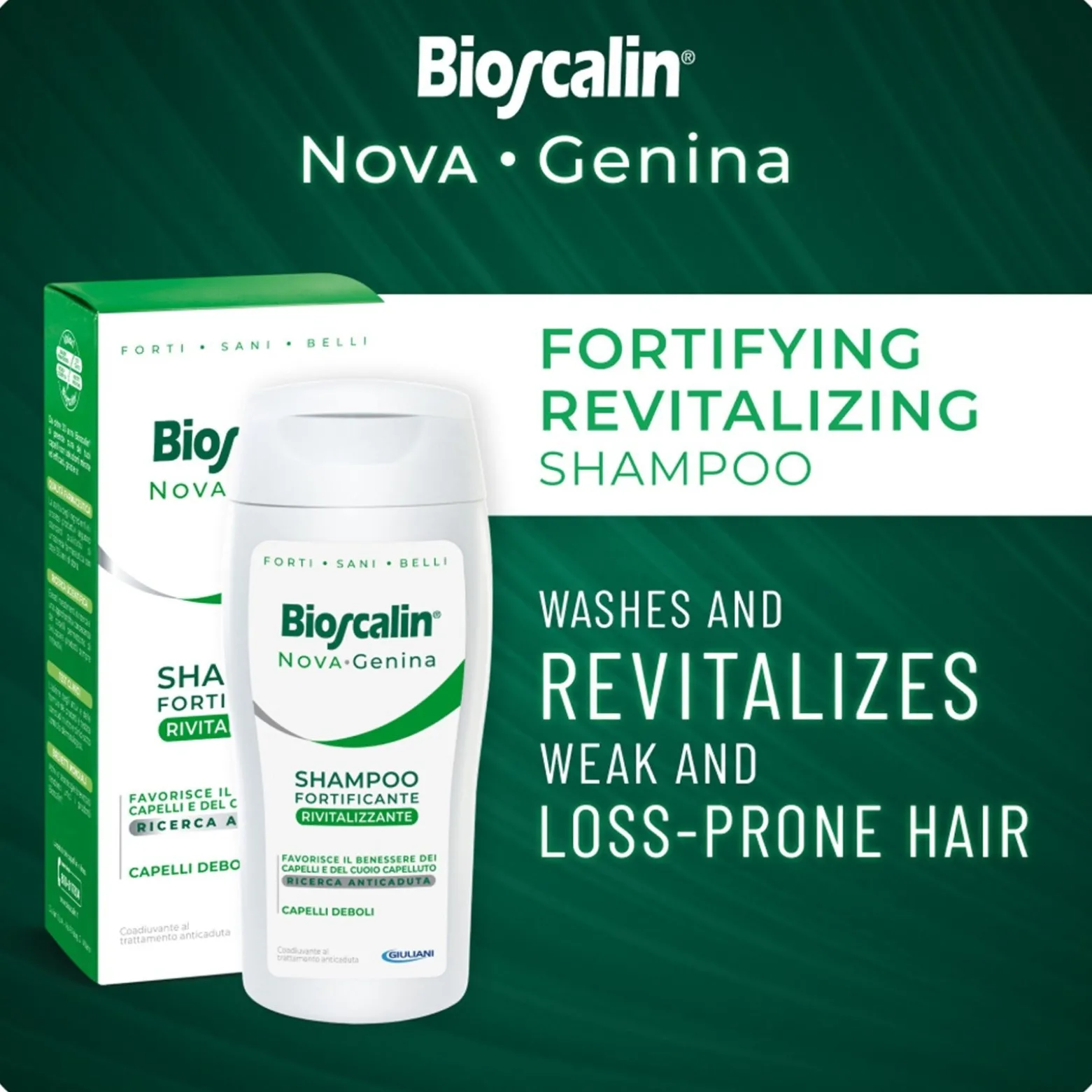 Bioscalin Nova Genina Revitalizing Fortifying Shampoo 400ml (13.52floz)
