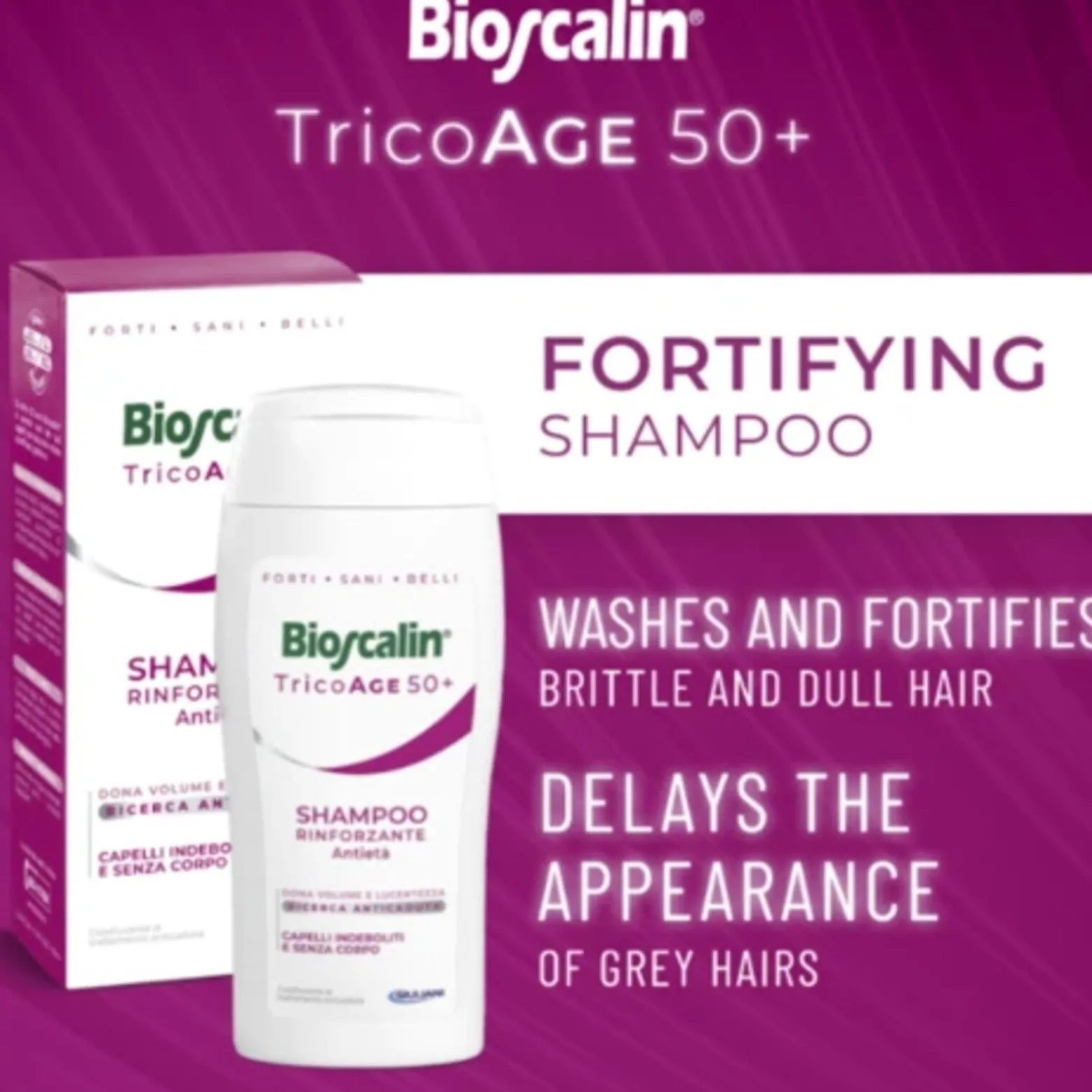 Bioscalin TricoAge 50+ Anti-Aging Fortifying Shampoo 200ml + Conditioner 150ml