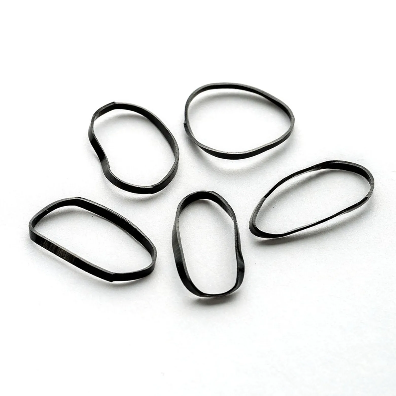Brushworks Black Flexi Elastic Hair Bands x100