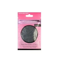 Brushworks Black Flexi Elastic Hair Bands x100