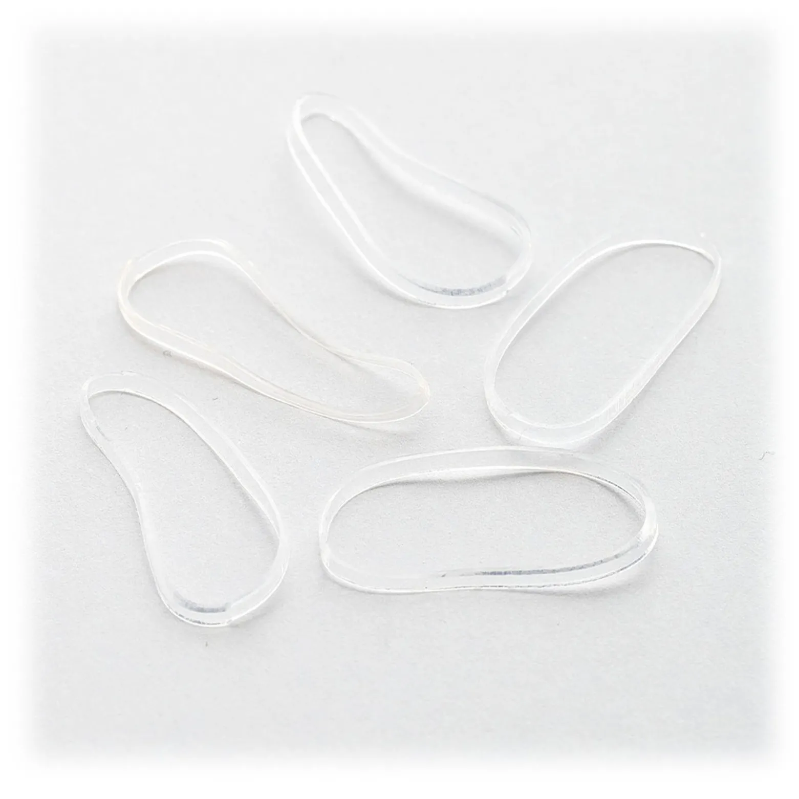 Brushworks Clear Flexi Elastic Hair Bands x100