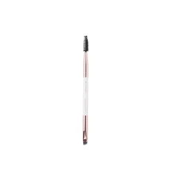Brushworks Double Ended Brow Brush White & Gold