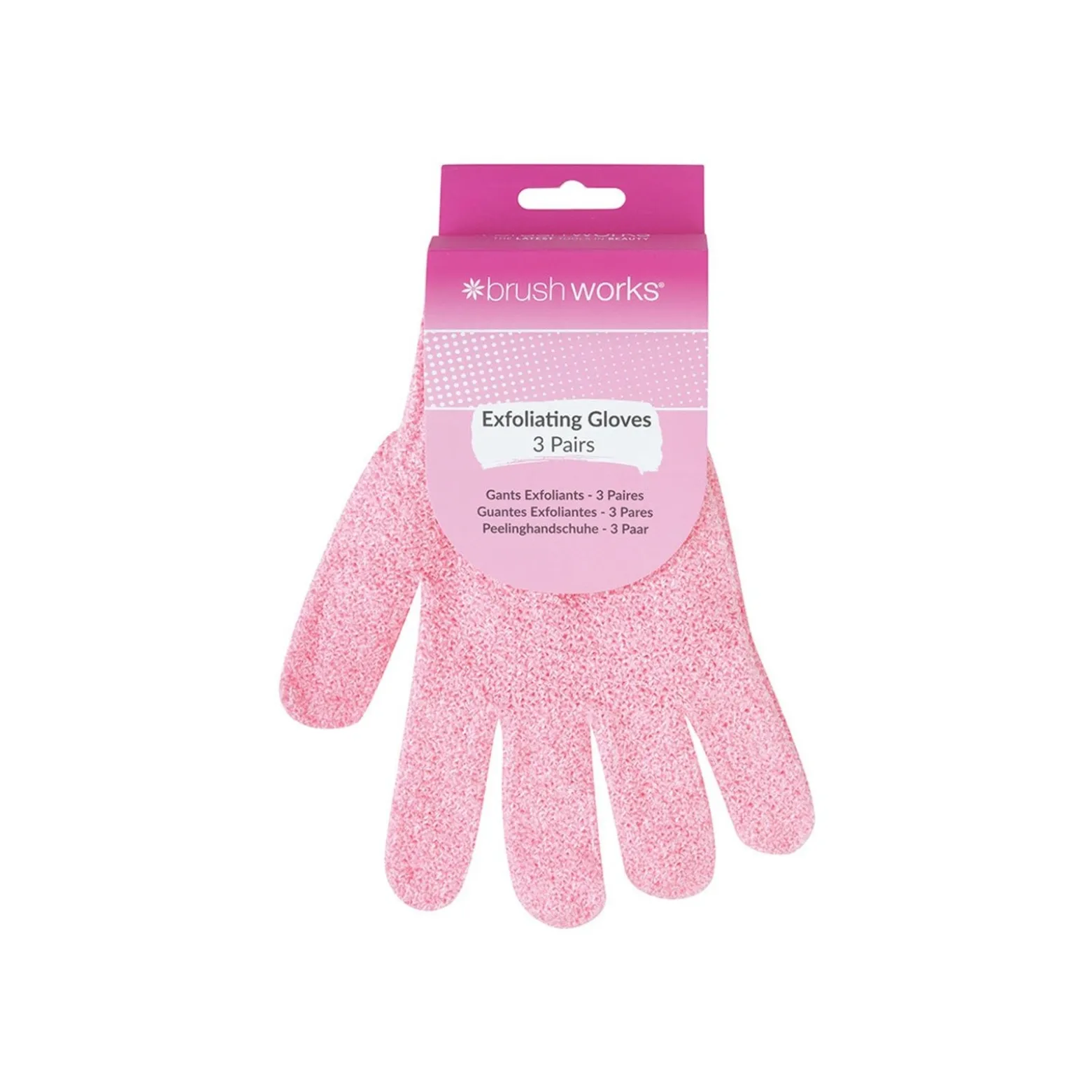Brushworks Exfoliating Gloves x3 Pairs