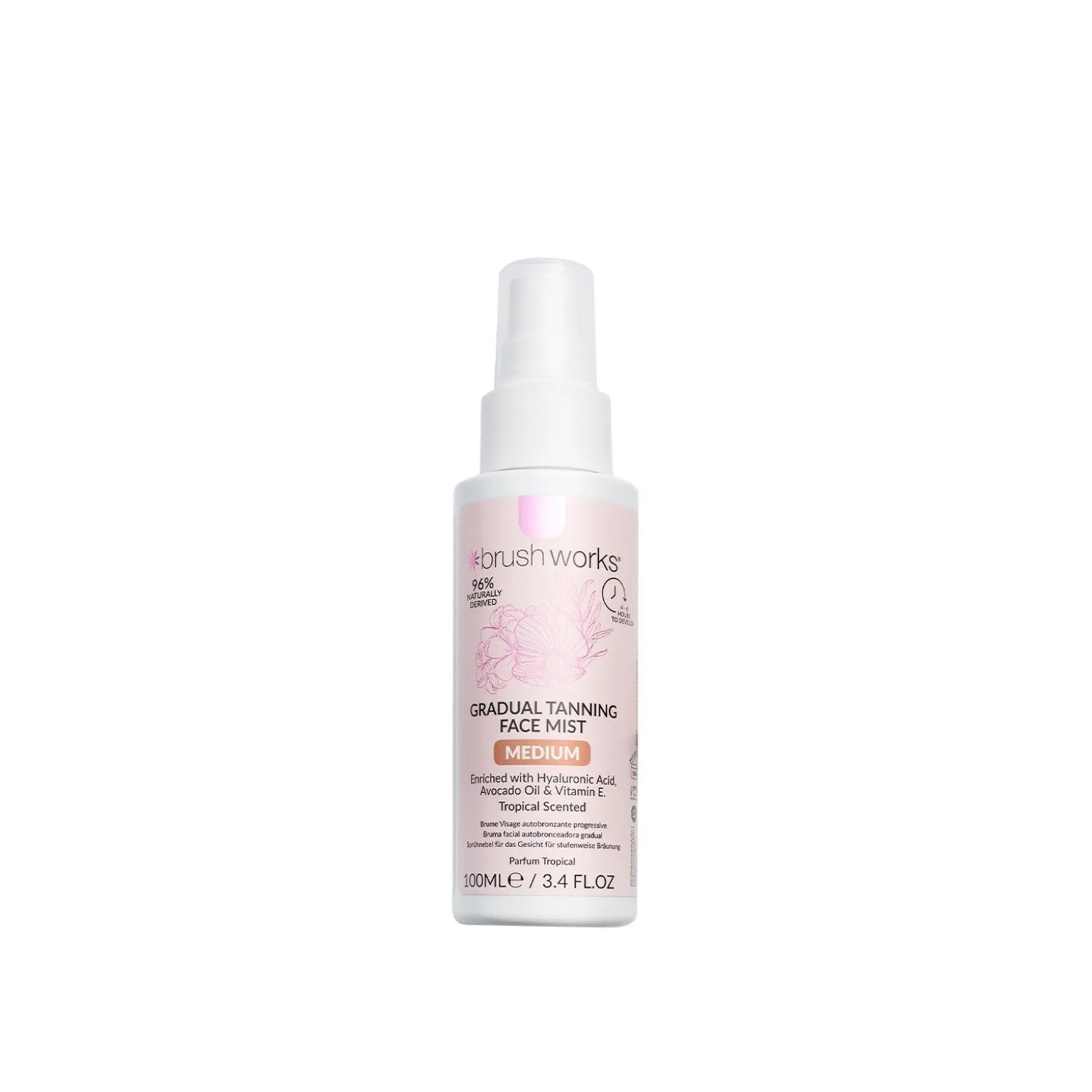 Brushworks Gradual Tanning Face Mist Medium 100ml (3.4floz)