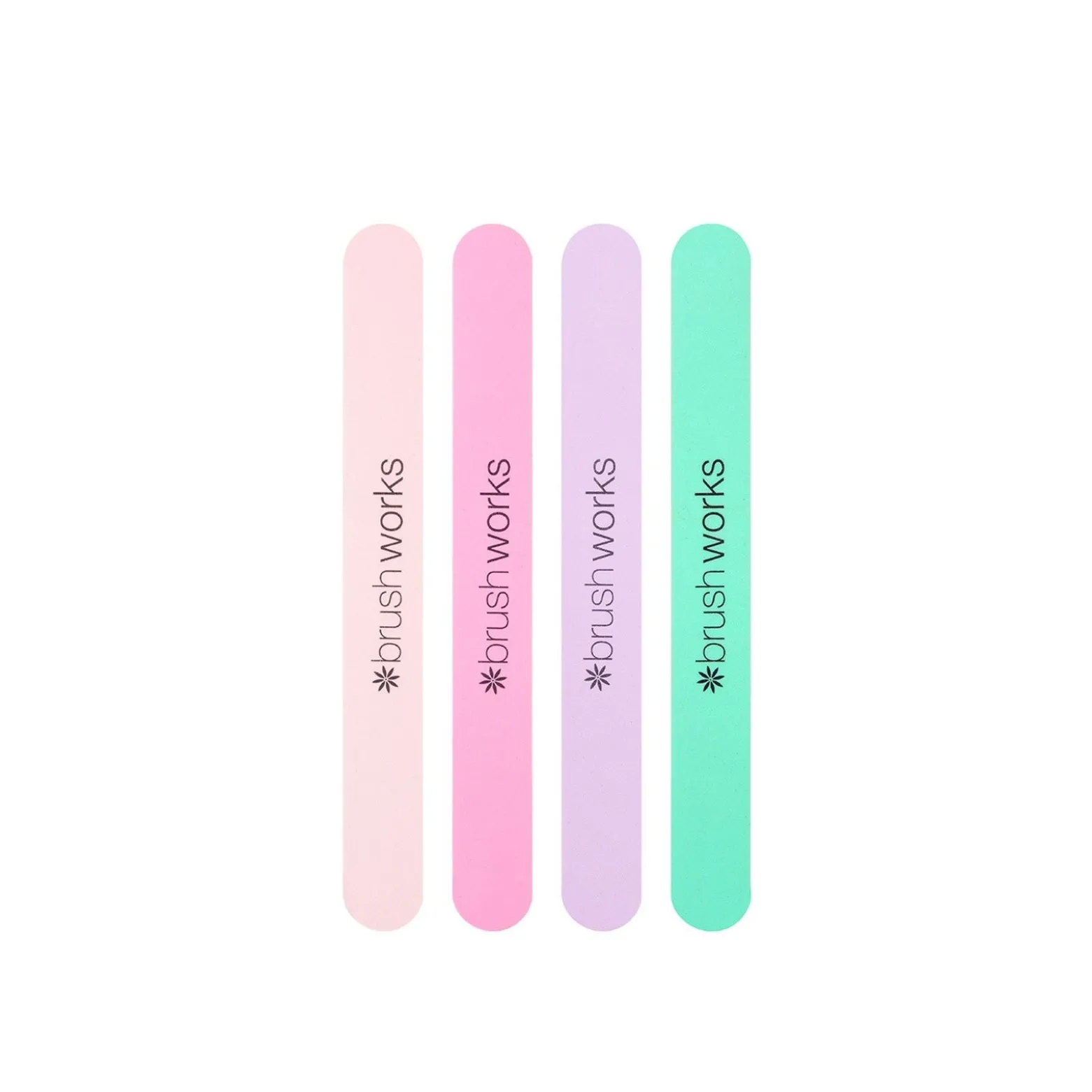 Brushworks Nail Files Pastel x4