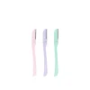Brushworks Precision Eyebrow Razors Pastel x3