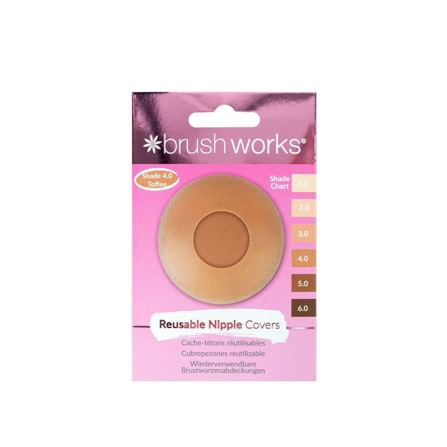 Brushworks Reusable Silicone Nipple Covers 4.0 Toffee x1 Pair