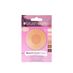 Brushworks Reusable Silicone Nipple Covers 3.0 Caramel x1 Pair
