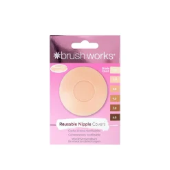Brushworks Reusable Silicone Nipple Covers 2.0 Latte x1 Pair