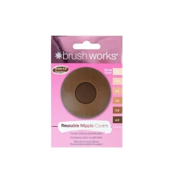 Brushworks Reusable Silicone Nipple Covers 6.0 Espresso x1 Pair