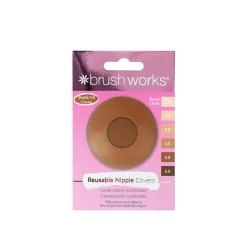 Brushworks Reusable Silicone Nipple Covers 5.0 Cocoa x1 Pair