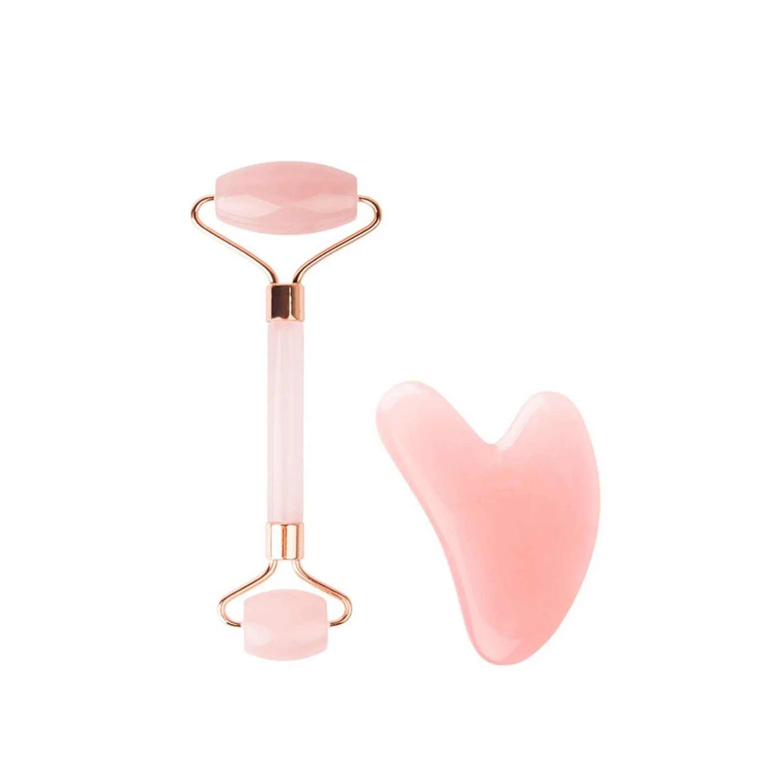 Brushworks Rose Resin Roller & Gua Sha