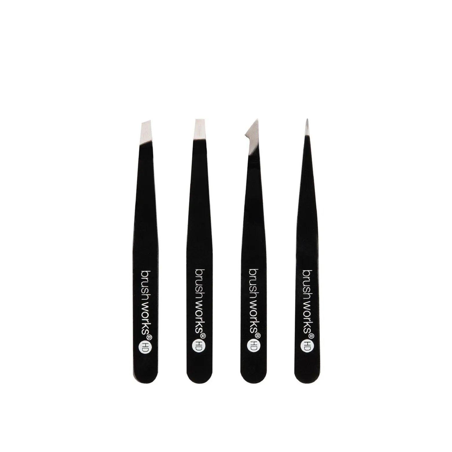 Brushworks The Complete Combination Tweezer Set Black