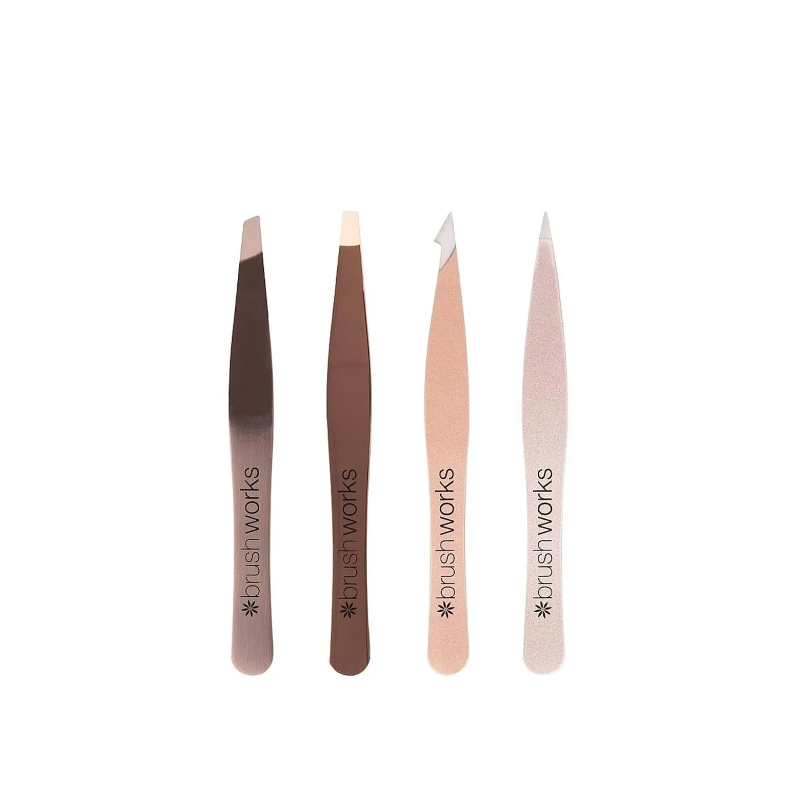 Brushworks The Complete HD Combination Tweezer Set Gold