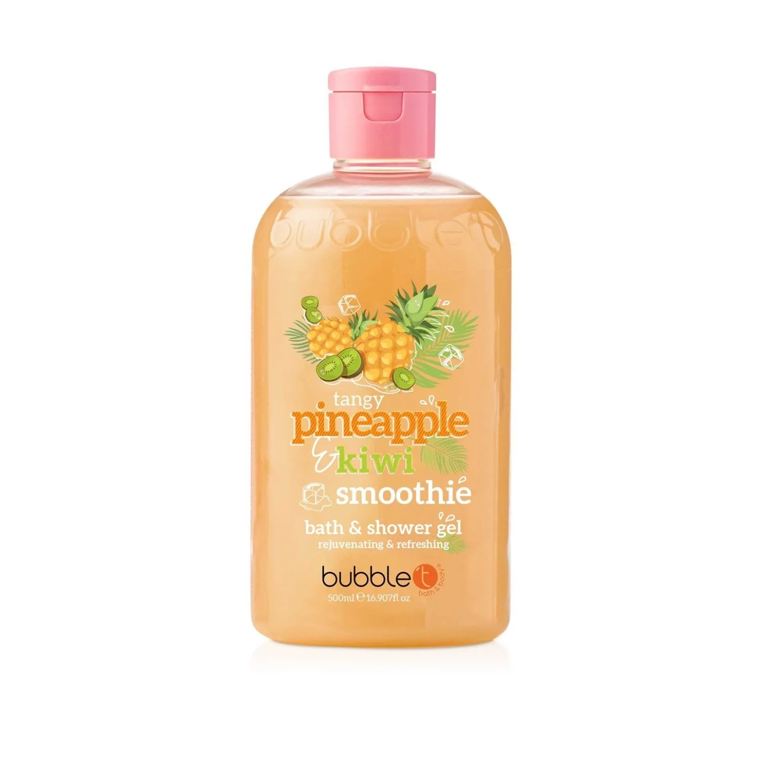 Bubble T Tangy Pineapple & Kiwi Smoothie Bath & Shower Gel 500ml (16.9floz)