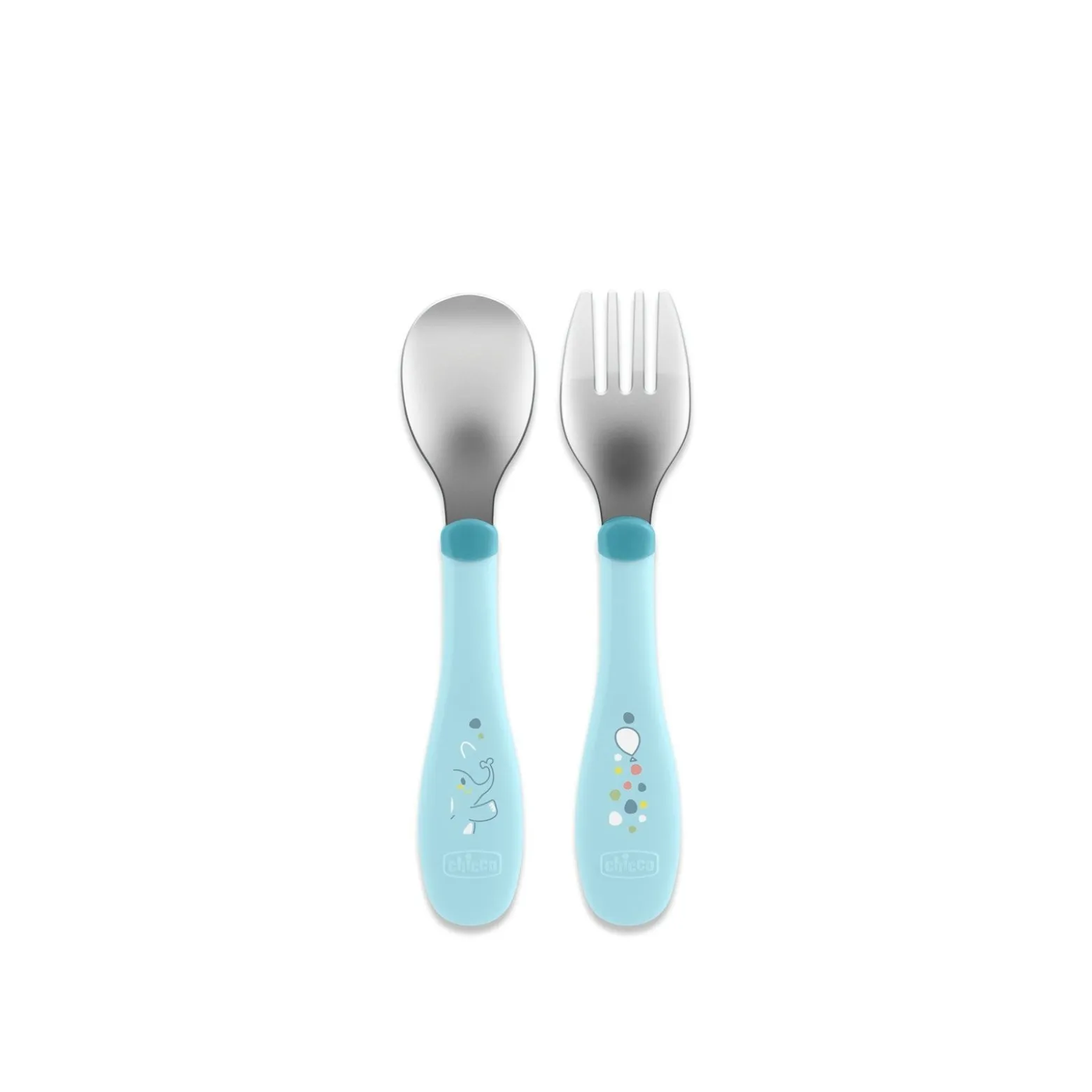 Chicco Metal Cutlery 18m+ Blue